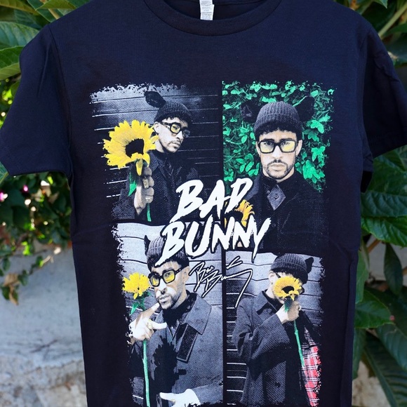 Bad Bunny Sunflower Rap Tshirt - Picture 1 of 1